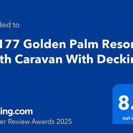 Pg177 Golden Palm Resort 8 Berth Caravan With Decking Chapel Saint Leonards Exterior foto